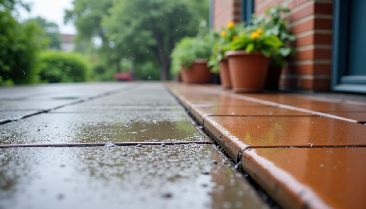 Durée de séchage d’un joint de carrelage extérieur sous la pluie : ce qu’il faut savoir